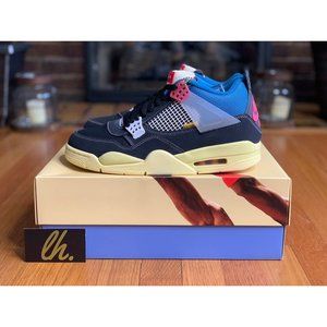 Sz 10.5 Air Jordan 4 Retro Union "Off Noir"